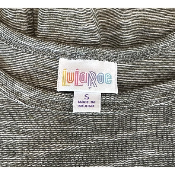 Lularoe Carly Dress Small Heather Olive Green Hi‎ Lo Short Sleeve Solid Stretchy - Picture 7 of 9